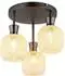 Globo Mosaik LED-Deckenleuchte, schwarz, Glas, H 30,5cm