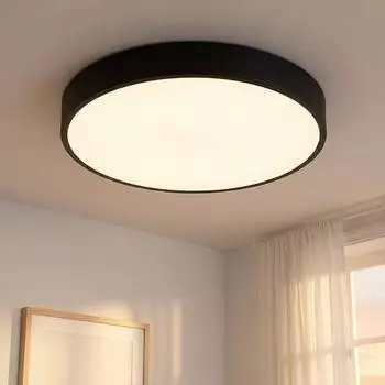 Globo LED-Deckenleuchte CCT, rund, Metall, schwarz, Ø37,8cm (12398-24S)