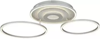 Globo MILES LED-Deckenleuchte dimmbar, Farbwechsel, 57cm, silber (MILES)