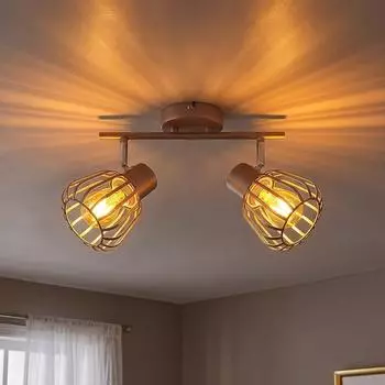 Globo OLIN LED-Deckenleuchte 2-flammig, schwenkbar, braun (OLIN)