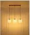 Globo Pendelleuchte Glasstäbe beige, H 140cm