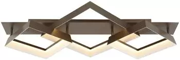 Globo Syrakus LED-Deckenleuchte, opal, kaffeefarben, 85cm, warmwei&szlig;
