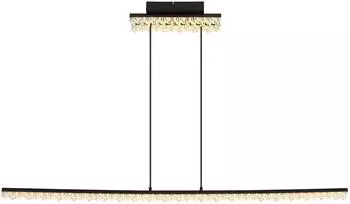 Globo HILTON H&auml;ngeleuchte schwarz matt, Acrylkristalle, LED 32W, 120cm (67364H)