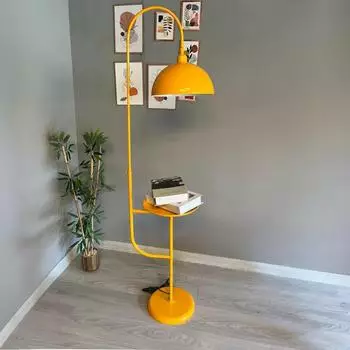 Bamyum Gorkiede Stehlampe Metall, verstellbarer Lampenschirm, gelb (Gorkiede)