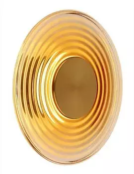 Globo JANELL LED-Wandleuchte, Messing matt, Glas amber, &Oslash;30cm (JANELL)