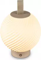 BRILONER LEUCHTEN LED Tischleuchte "GLOBE", beige, 1, &Oslash; 18cm H: 25cm, 1 Stk.,
