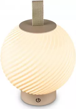 Briloner BRILO UNPLUGGED LED-Tischleuchte kabellos, dimmbar, beige, IP44 (BRILO UNPLUGGED)