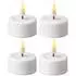 Deluxe Homeart LED-Teelichter flammenlos, weiß, 4er-Set (3,5x4cm)