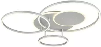 Globo Johnson LED-Deckenleuchte dimmbar, Sternen-Effekt, silber (H80,7cm)