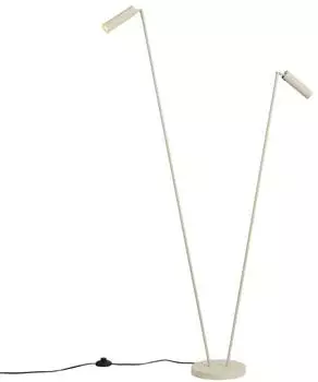 QAZQA Thomas Stehleuchte beige 2-flammig GU10 (109439)