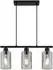 Globo Hadera Pendelleuchte, Metall schwarz matt, Rauchglas, höhenverstellbar (11763462-0)