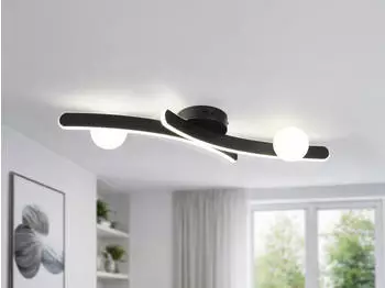 Trio Napoli LED-Deckenleuchte schwarz