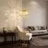 Globo LED-Stehlampe Metall/Kristall gold, H 155cm