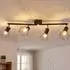 Globo LED-Deckenleuchte Geflecht schwarz 4-flammig, 70cm