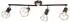 Globo LED-Deckenleuchte Geflecht schwarz 4-flammig, 70cm