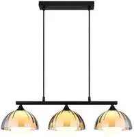 Led Pendelleuchte H&auml;ngelampe Esszimmerlampe Glas Rauchfarben Schwarz H 120 Cm