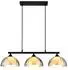 Globo Eva LED-Pendelleuchte, Glas rauchfarben, schwarz, H 120cm