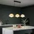 Globo Eva LED-Pendelleuchte, Glas rauchfarben, schwarz, H 120cm