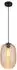 Globo Pendelleuchte LED warmweiß, Metall/Glas, schwarz/orange (EEK E)