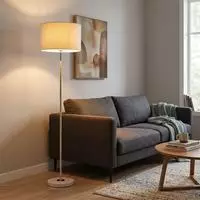 Led Stehleuchte Stehlampe Wohnzimmerlampe Fu&szlig;schalter Sand Metall H 159 Cm