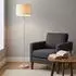 Globo LED-Stehleuchte Textil sandfarben Fußschalter, H 159cm