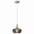 Globo LED-Pendelleuchte Glas rauchfarben, silber, 150cm