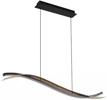 Lucande Alevia LED-Pendelleuchte schwarz/gold, CCT, dimmbar (10040887)