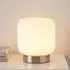 Globo KLADORA LED-Tischleuchte, nickel, Glas, H21,5cm