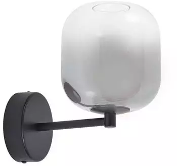 Lucande Avelina LED-Wandleuchte, rauchgrau/schwarz, Glas (10025882)