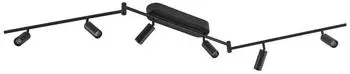 Lindby Eldrin LED-Deckenleuchte, 6-flammig, schwarz (10041807)