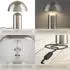 TecTake Altea Retro-Tischlampe Pilzdesign 40W, Nickel matt