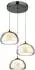 Globo Avila Pendelleuchte Glas, chrom/schwarz, LED dimmbar