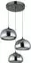 Globo Avila Pendelleuchte Glas, chrom/schwarz, LED dimmbar