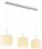 Globo DELEON Pendelleuchte 3-flammig, Textil, sand, H 120cm