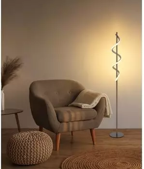Globo SPIRO LED-Stehleuchte, Metall, beige, 140cm (SPIRO)