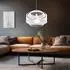 Globo LED-Pendelleuchte Gitteroptik silber, Ø45cm