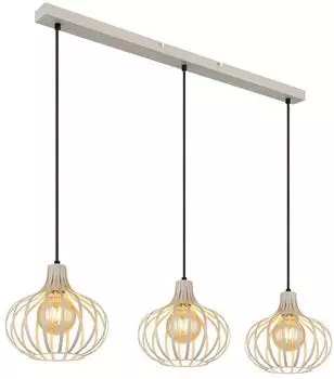 Globo Pendelleuchte MATEO 3-flammig, sand, LED, 103cm