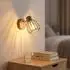 Globo LED-Wandleuchte schwenkbar, braun, Metall, 15cm (etc152183)
