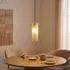 Globo LED-Pendelleuchte gemustert, goldfarben, H 120cm