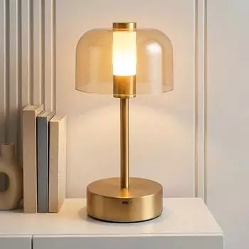 Globo Tischleuchte Metall goldfarben LED Touchdimmer, H 25cm (21041G)