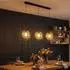 Globo LED-Pendelleuchte 3-flammig, schwarz, Metall, Käfigoptik, H 150cm