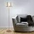 Adesso LED-Stehleuchte Holzoptik, Kristalle rauch, 9W warmweiß, H 150cm