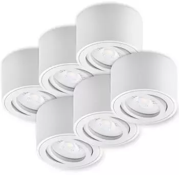 Oktaplex Lile LED-Aufbaustrahler dimmbar, wei&szlig;, 4000K 4,9W 230V