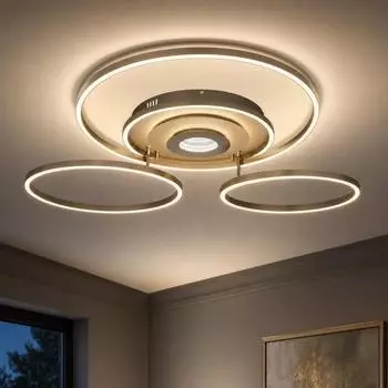 Globo Memory LED-Deckenleuchte, champagnerfarben, Metall, 99,2cm, dimmbar (67824-60G)
