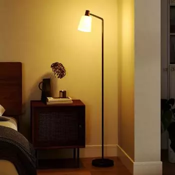 HomCom LED-Stehlampe 350&deg; drehbarer Kopf 3000K/4000K/6500K schwarz
