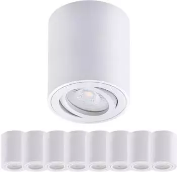 Oktaplex Lile M LED-Aufbaustrahler Aluminium, wei&szlig;, warmwei&szlig; 2700K, 4,8W, 3-stufig dimmbar, 9er-Set (9x17142.27K)