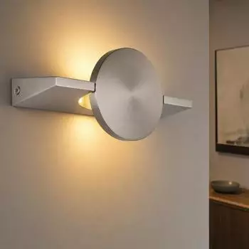 Globo Jasper LED-Wandleuchte, verstellbar, nickel matt, 20cm