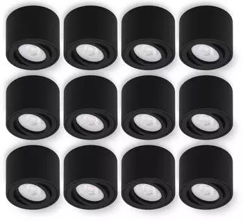 Oktaplex Lile LED-Aufbaustrahler schwenkbar, dimmbar, schwarz, 4,9W 2700K (Lile)