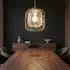 Globo DICHTI LED-Pendelleuchte, Glas/Metall, beige, H 150cm