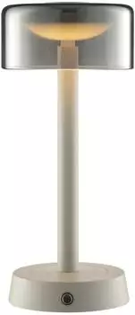 Brilliant Razor LED Tischleuchte Akku, dimmbar, Wireless Charging, 260lm, 2700K, beige